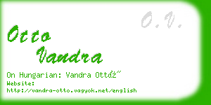 otto vandra business card